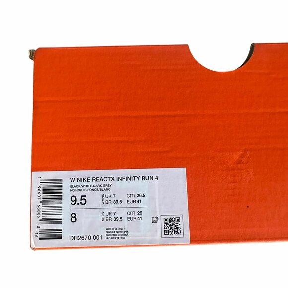 ✨Nike React Infinity Run 4 Size 8 Men's Running Shoes Black/White DR2670-001✨ - Picture 8 of 11